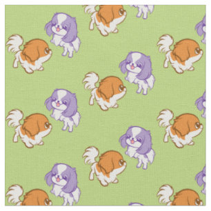 Scherzender Kawaii Welpen-Japaner Chin Stoff