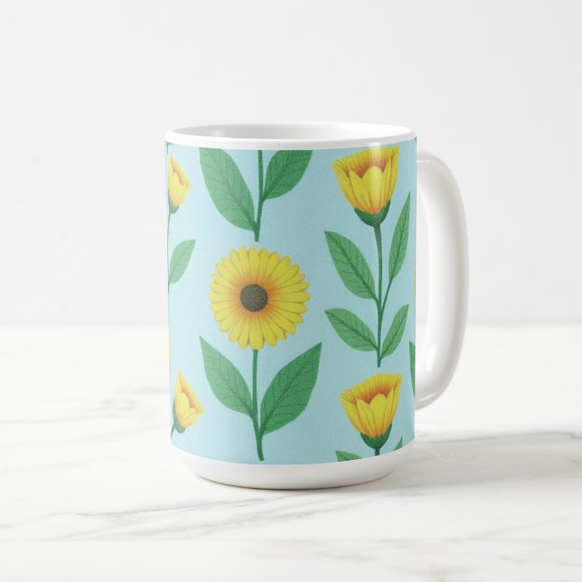 Scherzenhafte Blütenfreude Kaffeetasse (VorderseiteRechts)