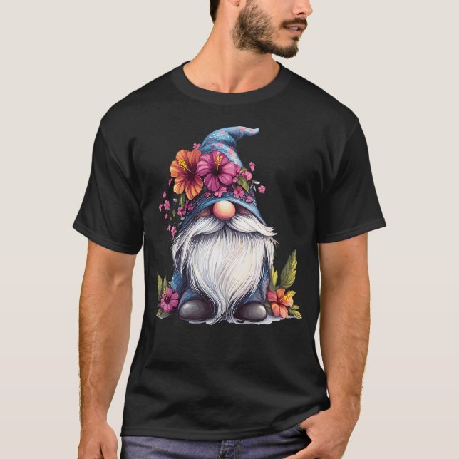 Scherznomade mit Blumenhut T-Shirt (Vorderseite)