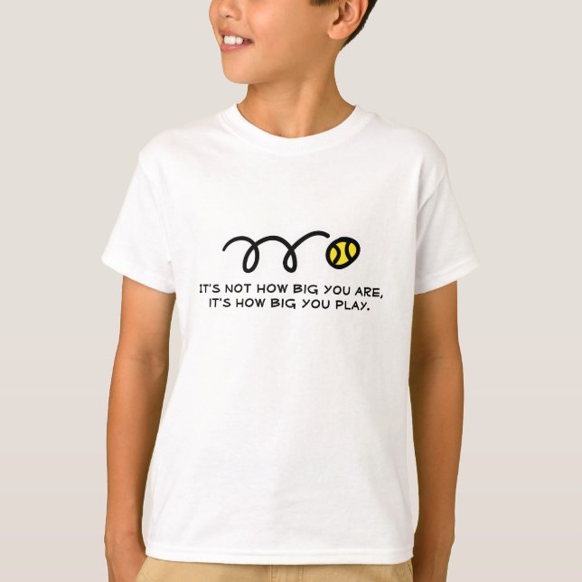 Scherzt Tennist-shirt mit niedlichem Text T-Shirt (Vorderseite)