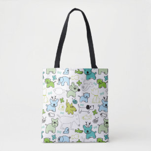 scherzt Tierhintergrundmuster Tasche