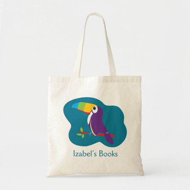 Scherzt toucan Bibliothekstasche der grafischen Tragetasche (Vorne)