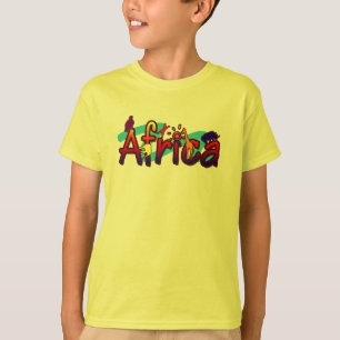 Scherzt trendy coole Afrikas u. des Spaßes wilde T-Shirt