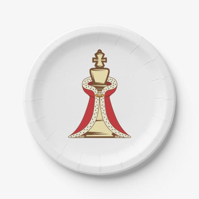 Schess King Piece Pappteller (Vorderseite)
