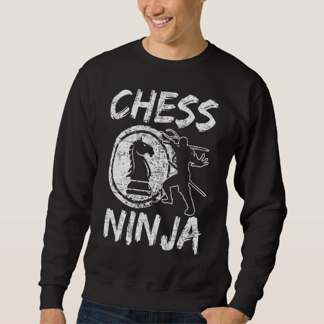 Schess Ninja Sprichwort Sweatshirt (Vorderseite)
