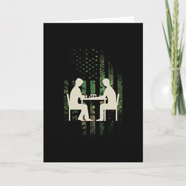 Schess Player Gift Patriot Karte (Vorderseite)