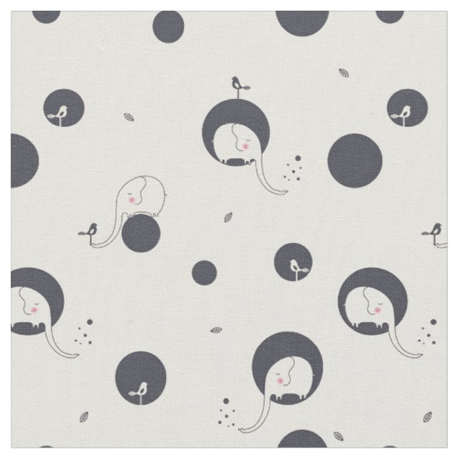 Scheuer Elefant-Muster Stoff (Nahaufnahme)