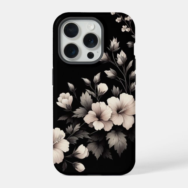 Scheuer Hibiskus iPhone 15 Pro Hülle (Rückseite)