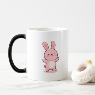 Scheues Häschen Minimal Kawaii Stil Verwandlungstasse