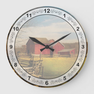 Scheune - Ich habe die Farm gekauft Große Wanduhr