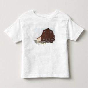 Scheune in der ländlichen Landschaft Kleinkind T-shirt
