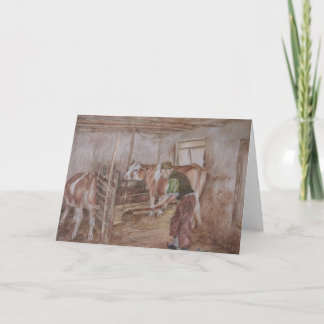 Scheunen-Aufgaben Feiertagskarte