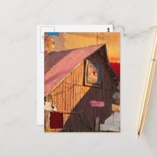 Scheunen Collage Postkarte