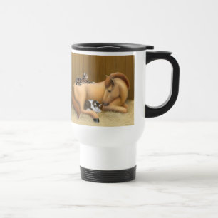 Scheunen-Freund-Pferdereise-Tasse Reisebecher