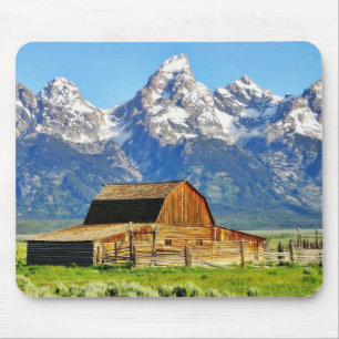 Scheunen großartige Tetons Berge Mousepad