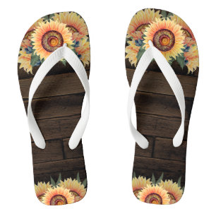 Scheunen-hölzernes Land-rustikale Flip Flops