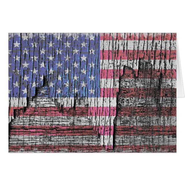 Scheunen-Schale gemalte patriotische amerikanische (Vorderseite (Horizontal))