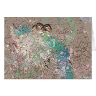 Scheunen-Schwalben-Fantasie - Vögel in einem Nest