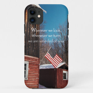 Scheunenflagge Patriotische Erinnerungen überall iPhone 11 Hülle