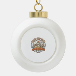 Scheunenkatzenclub Katze Bauernhof Tier Mashup Kat Keramik Kugel-Ornament