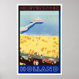 Scheveningen Holland Vintage Reise Poster