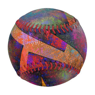 Schicht unregelmäßig arrangierter rustikaler Bilde Baseball
