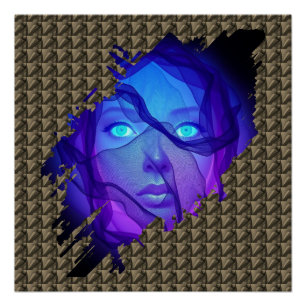Schichten der Realität - AI-Fantasie-Digitalkunst- Poster