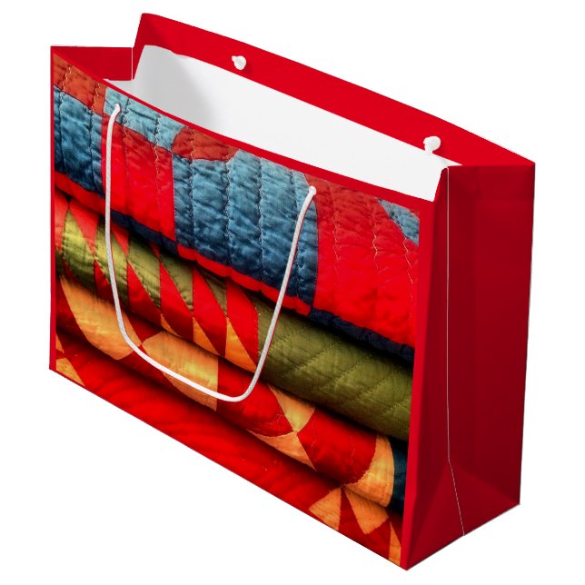 Schichten Zeit Große Geschenktüte (Vorderseite Schrägansicht)