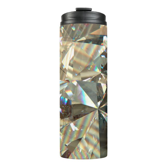 Schichtstruktur dreieckiger Diamant- oder Kristall Thermosbecher (Vorderseite)