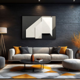Schichtweise Minimalistische Abstrakte Kunst Leinwanddruck
