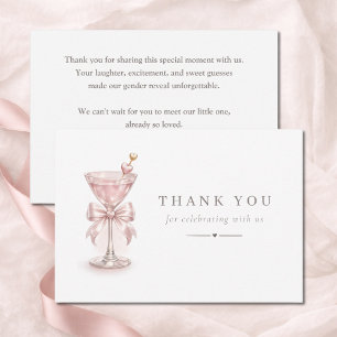 Schick Ein winziges Ein Martini Thema Baby Shower Dankeskarte