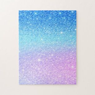 Schick Lila Ombre Blau Glitter Modern