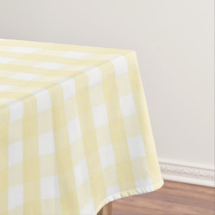 Schick Retro Sonnengelbes Gingham-Muster Frühling Tischdecke