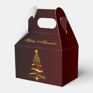 Schick stilvoller goldener Weihnachtsbaum Danke Ho Geschenkschachtel