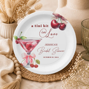 Schick Tini Bit in Love Cherry Martini Brautparty Pappteller