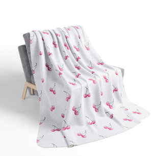 Schicke Ästhetik Hot Pink Coquette Kirschen Sherpadecke