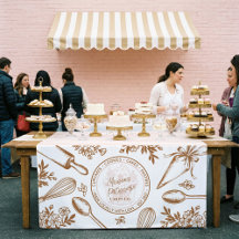 Schicke Backutensilien Bäckerei-Logo-Marktstand-Sc
