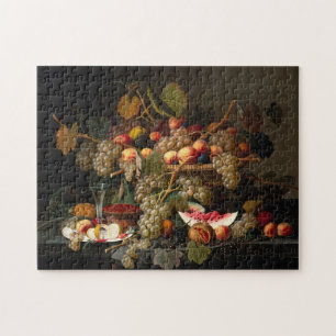 Schicke barocke Obst-Stillleben-Kunst-Ölgemälde