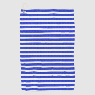 Schicke blaue geometrische Streifen Golfhandtuch