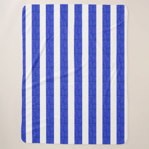 Schicke blaue geometrische Streifen Sherpadecke