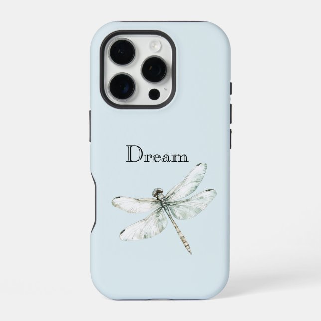 Schicke Blaue Libellen Traum iPhone 16 Pro Hülle (Rückseite)