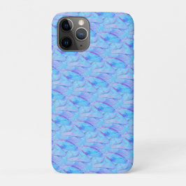 Schicke Blaue Malerische Blumenblatt-Muster Case-Mate iPhone Hülle