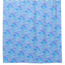 Schicke Blaue Malerische Blütenblattmuster