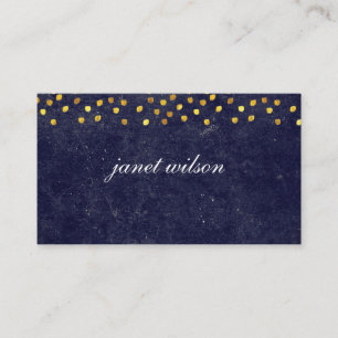 schicke blaue Textur mit goldenem Spot-Muster Visitenkarte