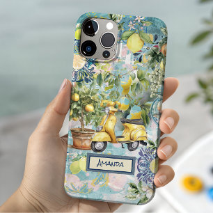Schicke blaue türkisfarbene sizilianische Zitrus-C Case-Mate iPhone Hülle