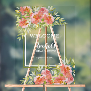 Schicke Blumenstrauß-Brautjunggesellinnenabschied- Acrylschild