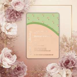 schicke Boho-Summen und eheliches Brautparty Folieneinladung