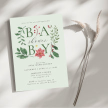 Schicke Botanische Babyparty für Winterbabys