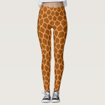 Schicke braune Giraffen-Druck-Tiermuster-Leggings