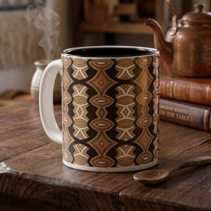 Schicke Diamant- und Oval-Symmetrie Zweifarbige Tasse